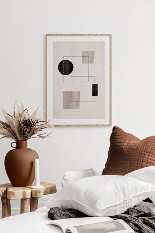 Artavessa Tek Parça Ahşap Çerçeveli Poster Tablo