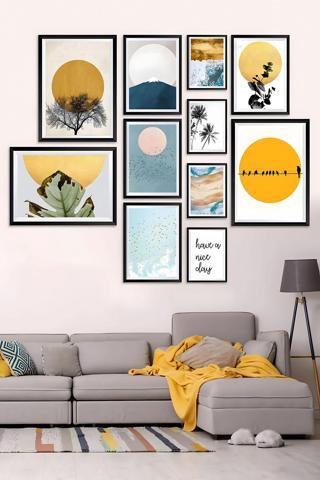 Artavessa 11 Parça Çerçeve Görünümlü Mdf Tablo Seti