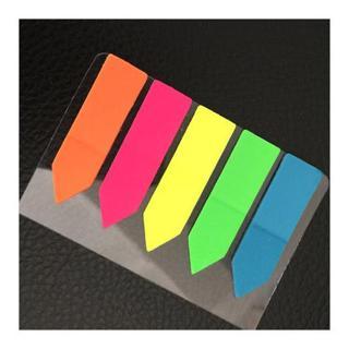 Aso Medya 5 Renkli Plastik Ayraç, indeks, Seperatör, PVC, (Ok Uçlu), 100 adet