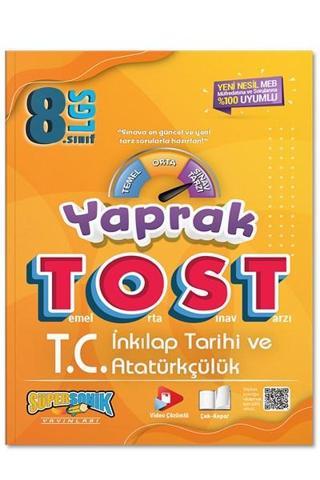 8. Sınıf T.C. İnkılap Tarihi ve Atatürkçülük Yaprak Tost - Süpersonik Yayınları - Tonguç Akademi