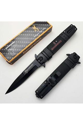 Browning Kemer Klipsli Siyah Çakı