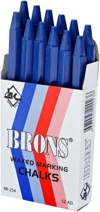 Brons Br-254 Yağlı Tebeşir Mavi 12 Li 