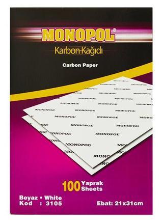 Monopol A-3 Karbon Kağıdı Beyaz 290MmX420Mm 100 Lü M3116 (1 Paket 100 Adet)