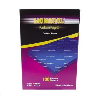 Monopol A4 Karbon Kağıdı Standart Mavi 100 Lü M3103 (1 Paket 100 Adet)