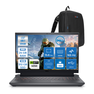 Dell Gaming G15 5530 Intel Core I7 13650HX 24GB Ddr5 512GB SSD Freedos RTX4050 6gb 140W 15.6" Fhd (1920X1080) 165HZ 3ms 300 Nits Taşınabilir Bilgisayar G155530010UF05 + Zetta Çanta