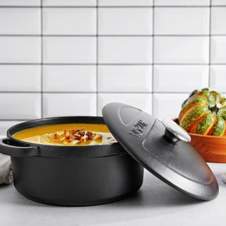 Voeux Elegance Derin Döküm Tencere 24 cm. Siyah