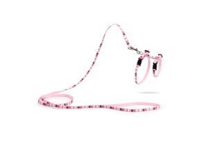 Beeztees Yavru Kedi Göğüs Tasması ve Gezdirme Kayışı, 120cm, Pembe, 15-33cm