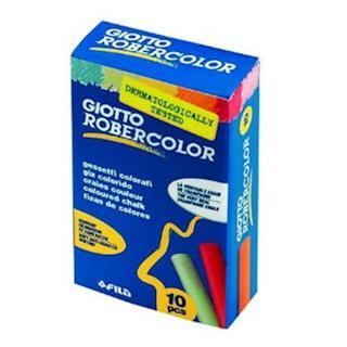 Robercolor Tebeşir Yuvarlak Tozsuz 10 Lu Karışık Renk 538900 (10 Paket)