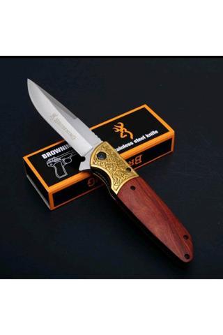 Cakistore Browning Gold Ahşap Kabze Kamp Çakısı