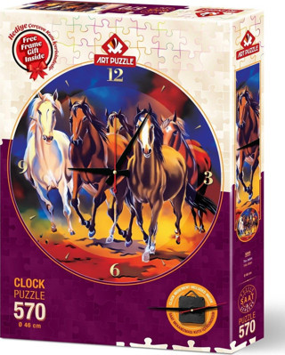 Art Puzzle 570 Parça Puzzle Yılkı Atları Saat 5004
