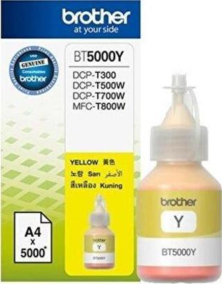 Brother Bt5000Y Yellow Sarı 5.000 Sayfa Şişe Mürekkep Dcp-T300-310-500-510-700-710 Mfc-T800-810