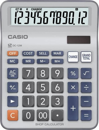Casio Dc-12M-W 12 Hane Masa Üstü Hesap Makinesi