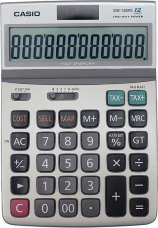 Casio Dw-120Ms Oynar Başlıklı 12 Hane Masa Üstü Hesap Makinesi