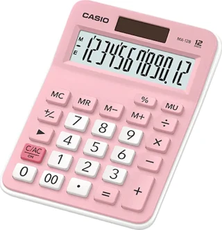 Casio Pembe 12 Hane Masa Üstü Hesap Makinesi Mx-12B-Pk