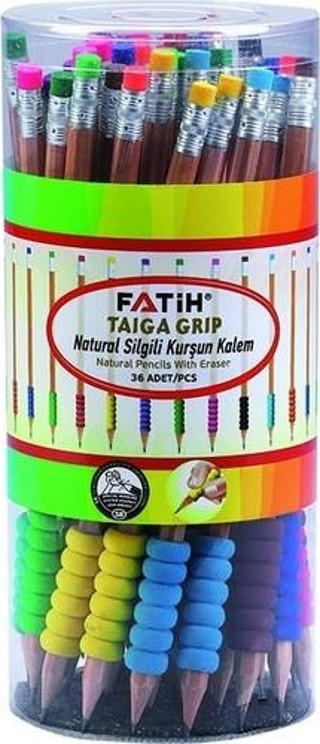 Fatih Kurşun Kalem Taiga Natural Renkli Eva Grip Silgili (36 Li Paket) Fa17180Kl072