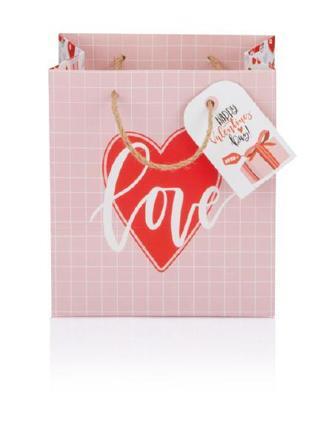 Gıpta Valentines Day B3 Caritas Karton Çanta (Hediye Çantası) 170X130X190 Mm (32 Li Paket) BG9735