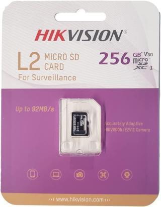 Hikvision Hs-Tf-L2-256G 256Gb Microsdxc Class10 U3 V30 95-55Mbs Tlc 7-24 Cctv Hafıza Kartı