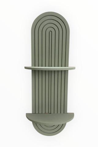 Semplice Ihlamur Yeşili Dekoratif Duvar Rafı 54x16 Cm