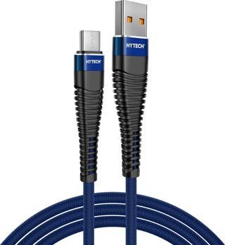 Hytech Hy-X225 3A Micro Usb 1 Metre Lacivert Data + Sarj Kablosu