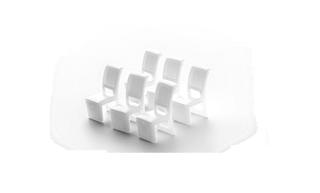 Jordania Ölçekli Mimari Maket Sandalye Beyaz 1/100 (6 Lı Paket) Je07-E3100