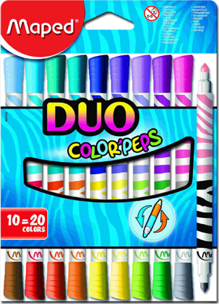 Maped Color Peps Duo Çift Uçlu Keçeli Kalem 10 Renk 3154148470106