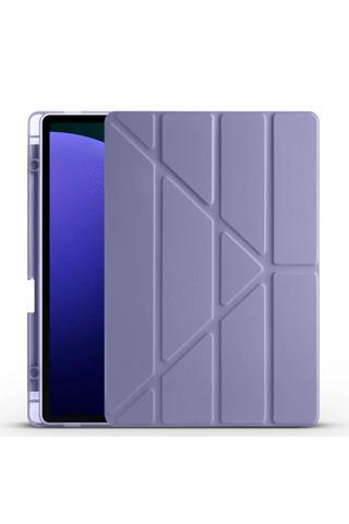 Redmud Teknoloji Samsung Galaxy Tab S10 / S9 / S9Fe Plus 12.4'' Uyumlu Kılıf Üçgen Standlı Kalem Bölmeli Kılıf