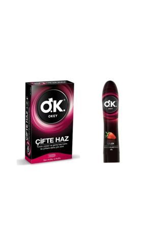 Okey Çifte Haz 10 Lu Prezervatif Ve Nirvana 100 Ml Kayganlaştırıcı Jel