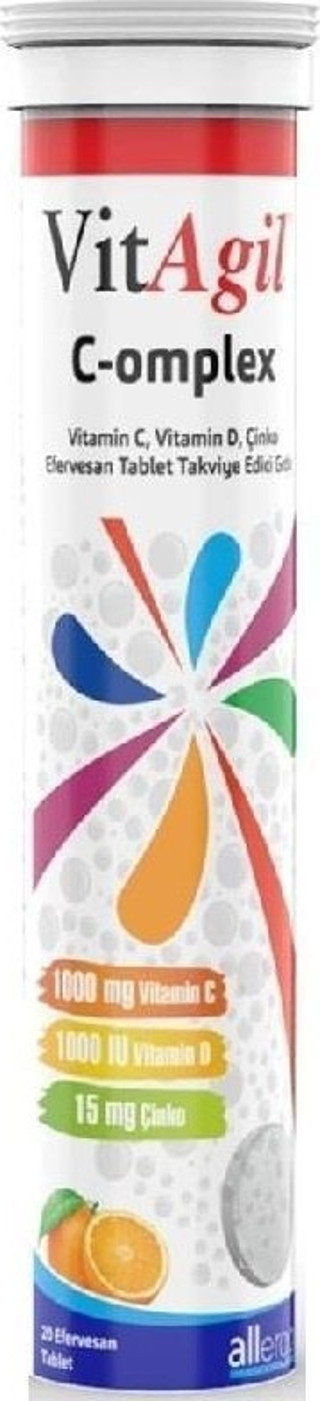 Allergo VitAgil C-omplex 20 Efervesan Tablet C Vitamini Takviyesi