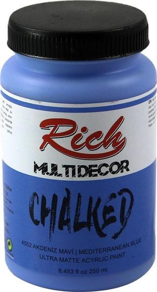 Rich Multi Decor Chalked Ultra Mat Akrilik Boya 250 Cc Akdeniz Mavi 4552
