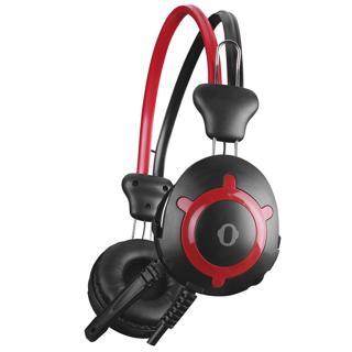 Snopy Sn-58 Siyah Kırmızı Esnek Mikrofonlu Helezon Yaylı Kablo Mikrofonlu Kulaklık