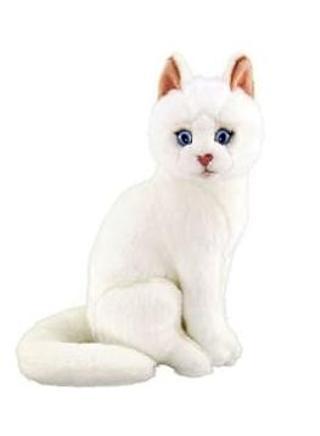Neco Oyuncak Oturan Beyaz Kedi 22 Cm