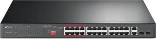 TP-Link Tl-Sl1226P 24 Port 10-100 Mbps Poe+ 2 Port 10-100-1000 Mbps Switch 2 Port Sfp Çelik Kasa