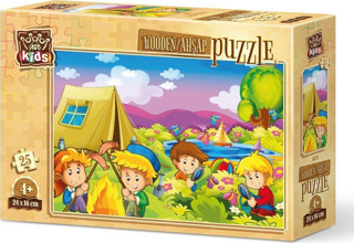 Art Puzzle 25 Parça Ahşap Puzzle Meraklı Kampçılar 5872