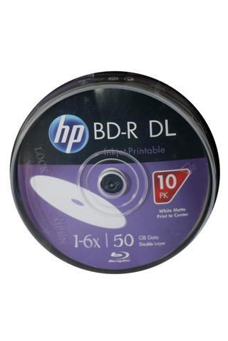 HP Blu-Ray Bd-R 6X 50Gb Cake Box Printable Baskı Yapılabilir Blu-Ray Dvd (10 Lu Paket)
