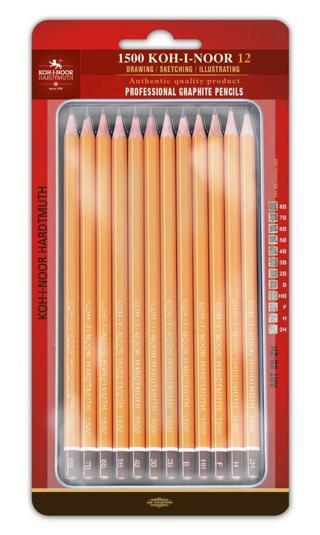 Koh-İ Noor Sanatsal 12 Derece Professional Graphite Kalem Seti Of Gaphite Pencils 1502 Art