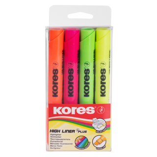 Kores Fosforlu Kalem (İşaret Kalemi) Neon 4 Renk 36040