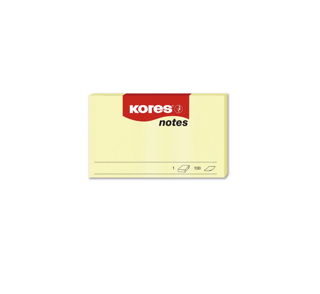 Kores Yapışkanlı Not Kağıdı Sarı 75X50Mm 100 Sayfa (12 Li Paket)