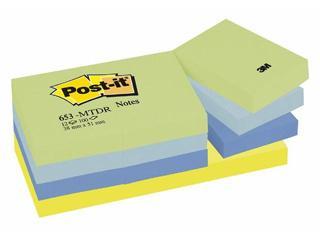 Post-İt Yapışkanlı Not Kağıdı 3 Blok 100 Yaprak 38X51 4 Renk 653-Mtdr (12 Li Paket)