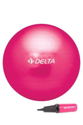 Delta 75 cm Fuşya Deluxe Pilates Topu Ve Çift Yönlü Pompa Seti