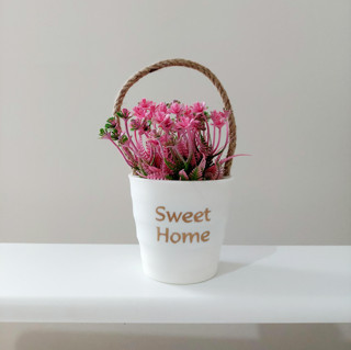 Eva 5800 Jüt Asma İpli Saksıda Yapay Çiçek (11×18 cm) – Doğal Görünümlü Zarif Dekor