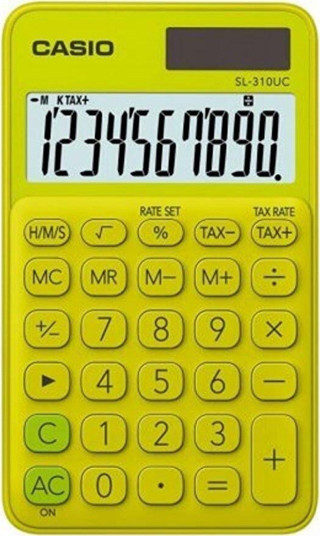 Casio Sl-310Uc-Yg Cep Tipi 10 Hane Sarı Hesap Makinesi