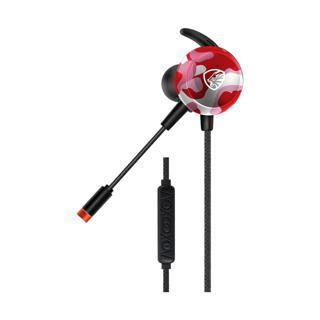 Hytech Hy-Gk4 3,5 Oyuncu Gamer Esnek Mikrofonlu Kırmızı Kamuflaj Kulakiçi Kulaklık