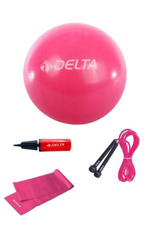 Delta 55 cm Pilates Topu Bandı Aerobik Loop Bant Atlama İpi Pompa