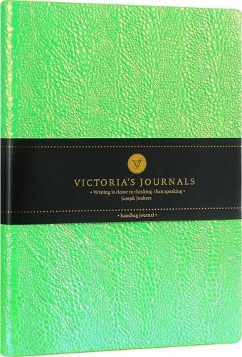 Victorias Journals Vj Not Defteri 14.8X21 cm Corva Esnek Kapak Yeşil 96 Yaprak Noktalı 209492