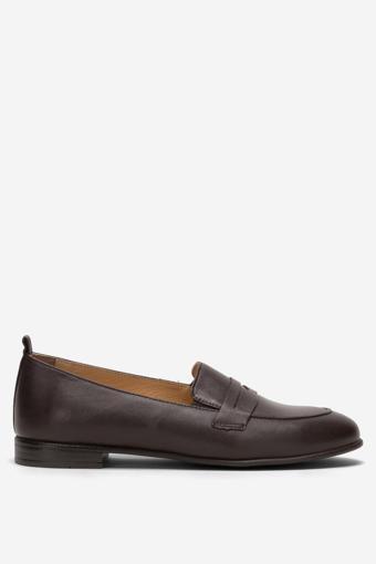 DERİCLUB BR 04037 Gerçek Deri Kadın Loafer KAHVERENGİ