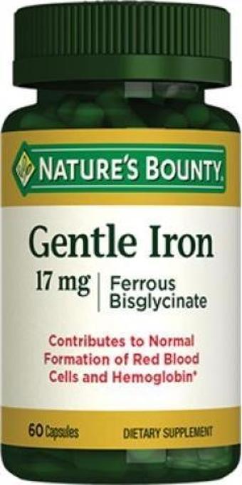 Nature's Bounty Gentle Iron 17 mg 60 Kapsul