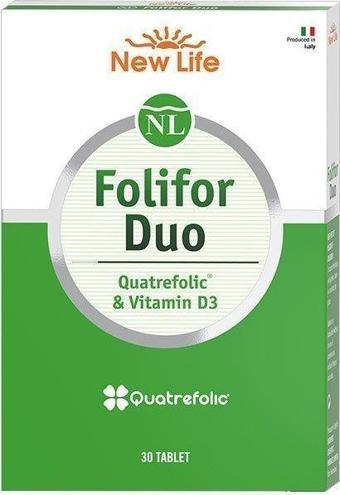 New Life Folifor Duo Vitamin D3 & Quatrefolic - 30 Tablet