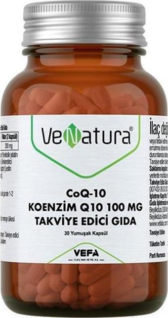 Venatura Coq-10 Koenzim Q10 100 Mgr Takviye Edici grıda 30 Kapsül