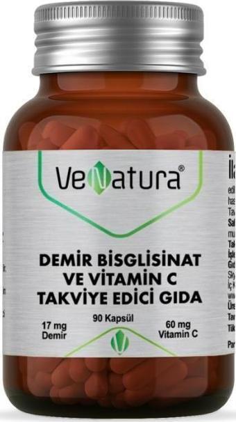 Venatura Demir Bisgrlisinat Ve Vitamin C 90 Kapsül