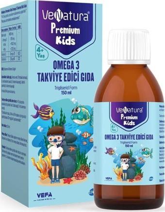 VeNatura Kids Premium Omega 3 Takviye Edici Gıda 150 ml